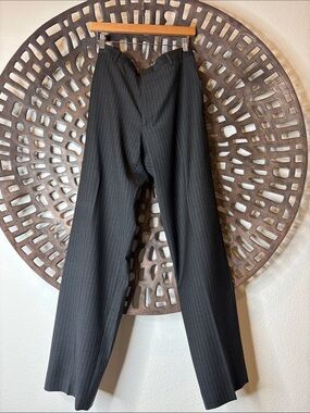 🩶Banana Republic Pinstripe Wool Dress Pants Men’s 35x34 Charcoal Work Trouser🩶